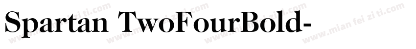 Spartan TwoFourBold字体转换